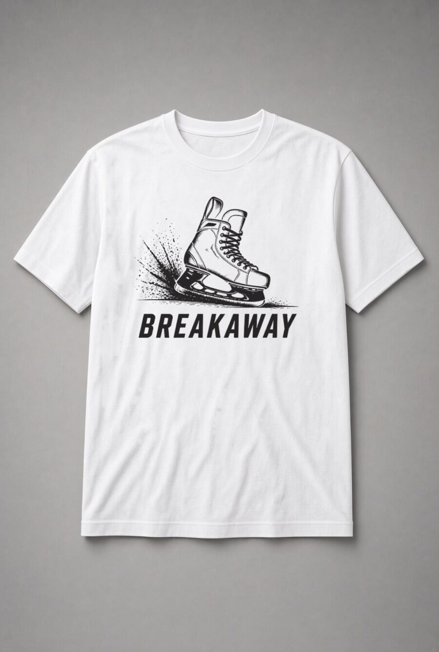 Breakaway Hockey Skate Unisex T-Shirt - White