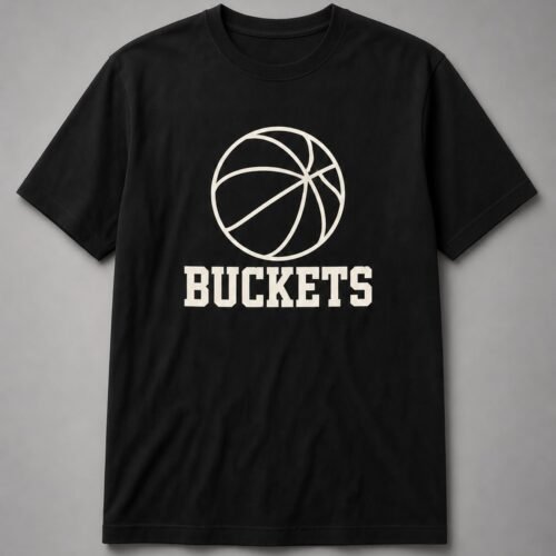 Buckets Basketball Unisex T-Shirt - Black