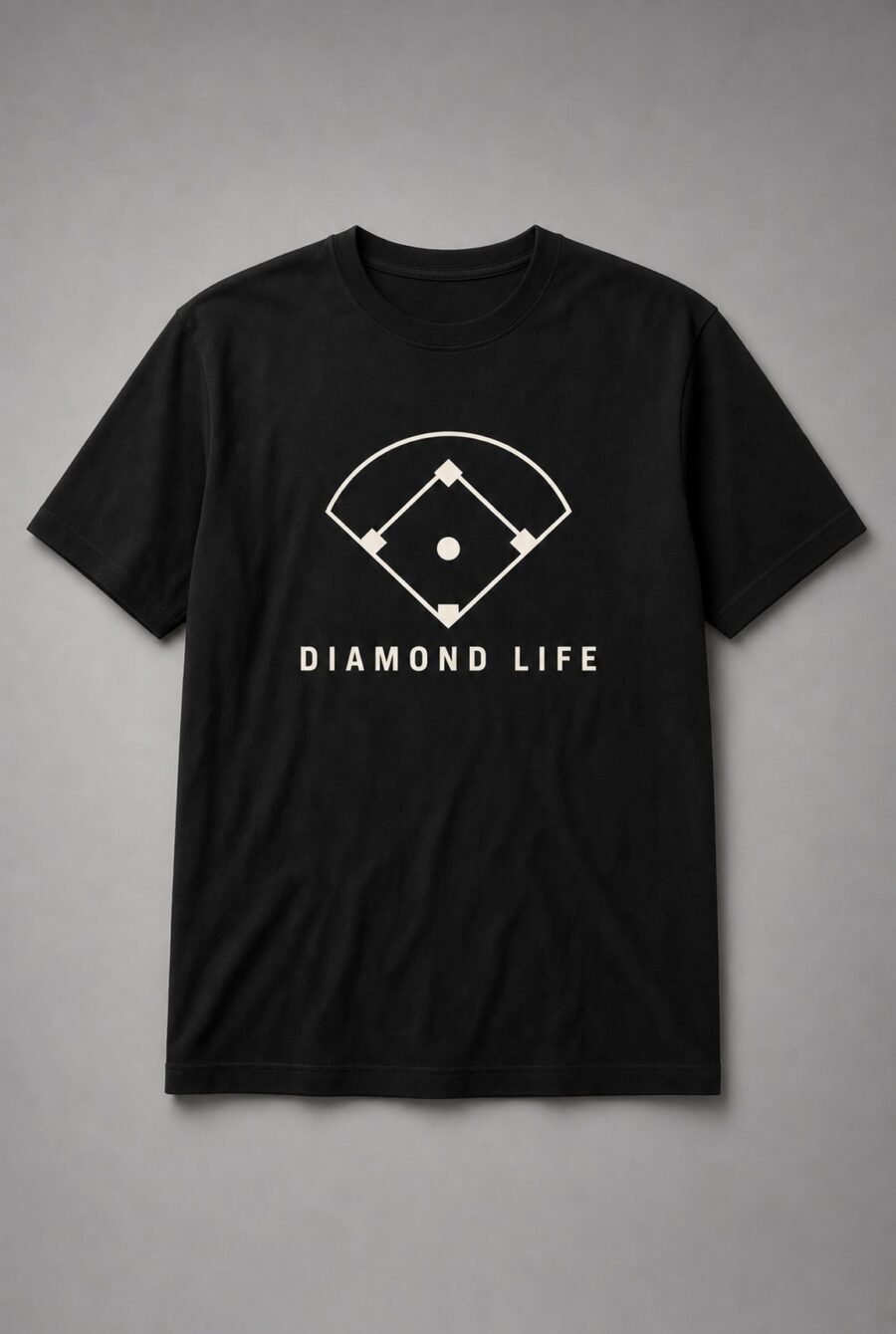 Diamond Life Baseball Field Unisex T-Shirt - Black