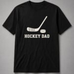 Hockey Dad Stick And Puck Unisex T-Shirt - Black