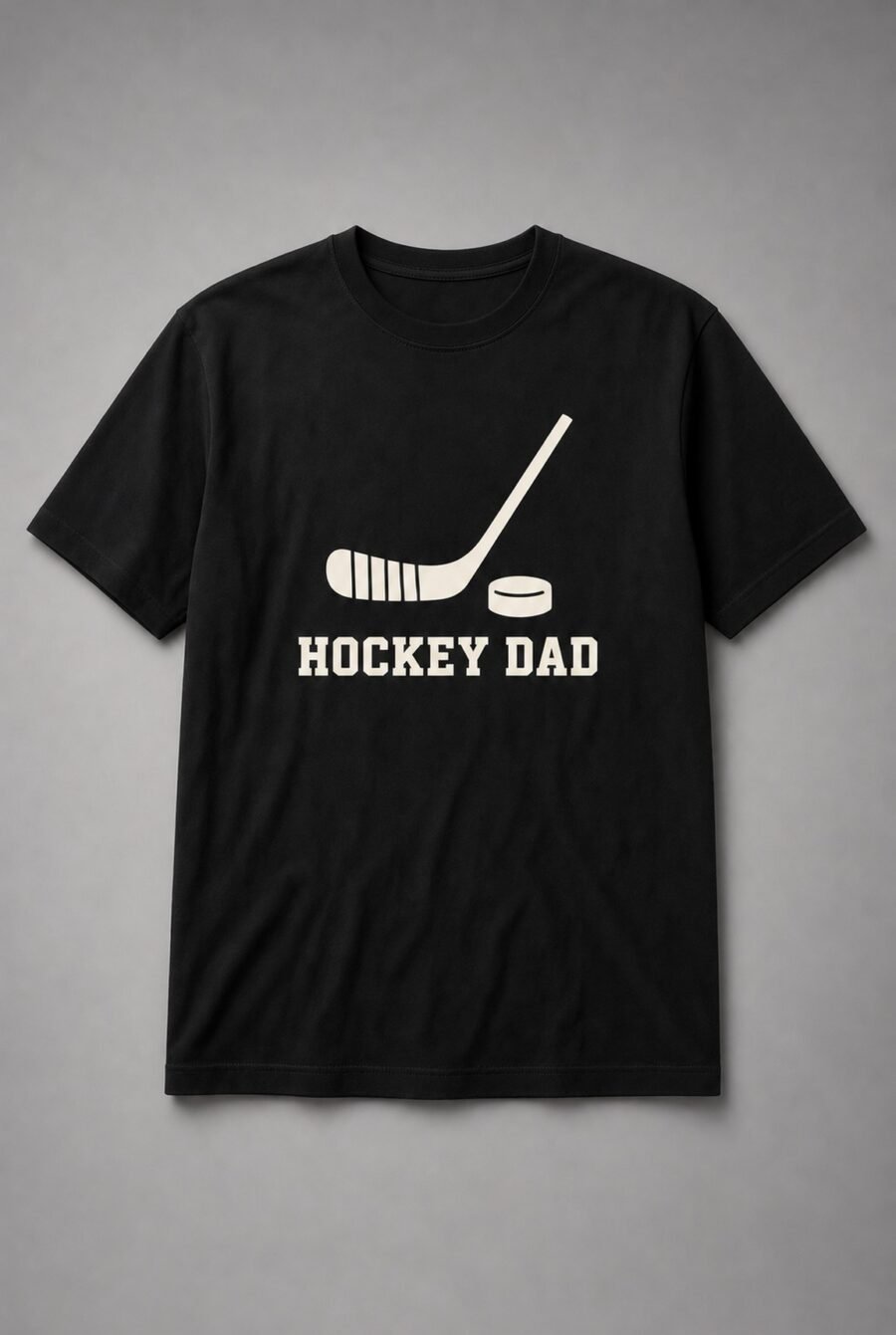 Hockey Dad Stick And Puck Unisex T-Shirt - Black