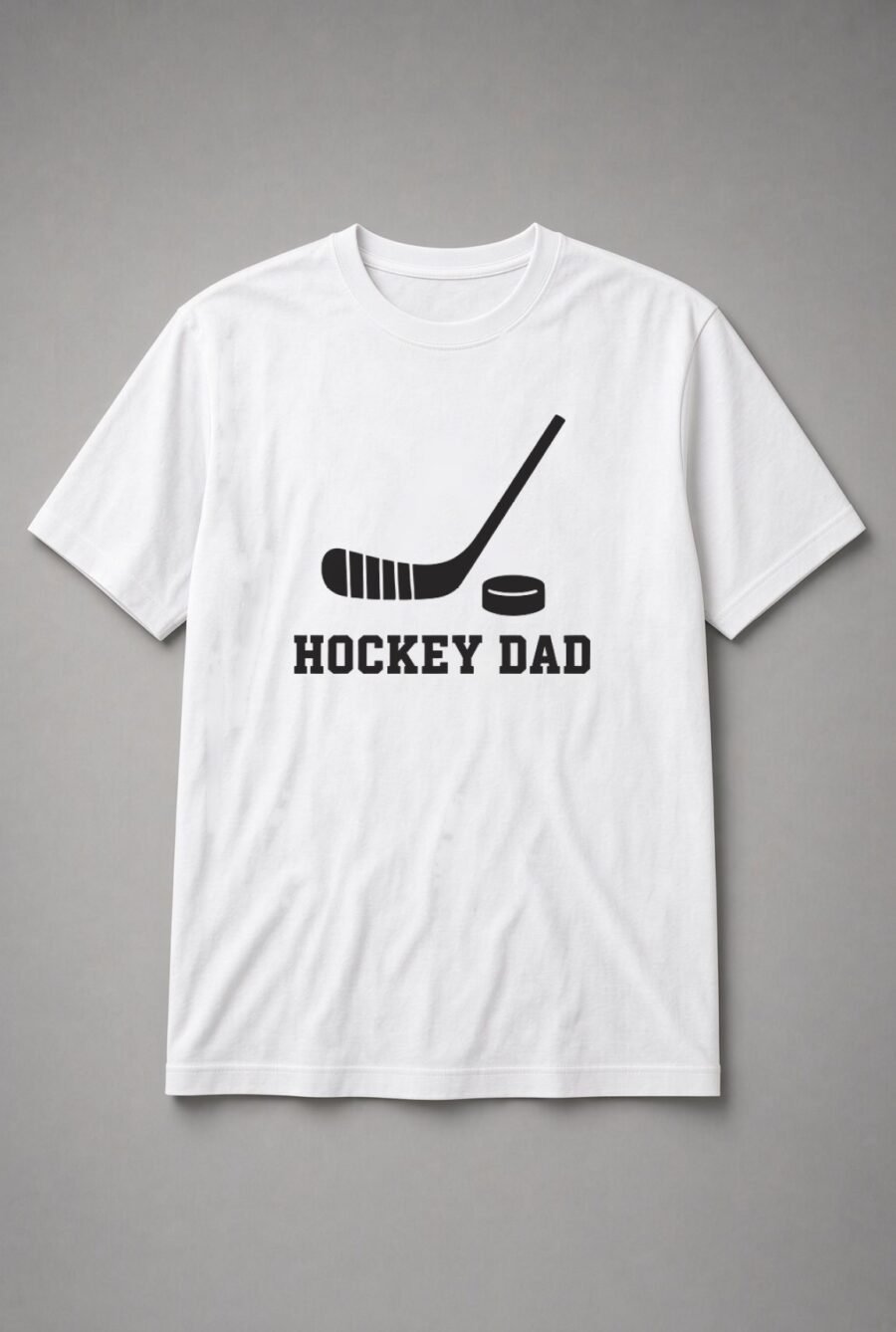 Hockey Dad Stick And Puck Unisex T-Shirt - White