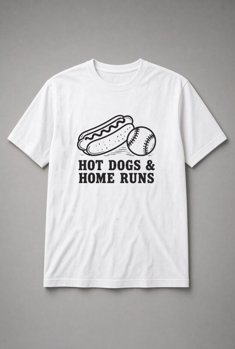 Hot Dogs And Home Runs Unisex T-Shirt - White