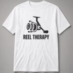 Reel Therapy Fishing Reel Unisex T-Shirt - White