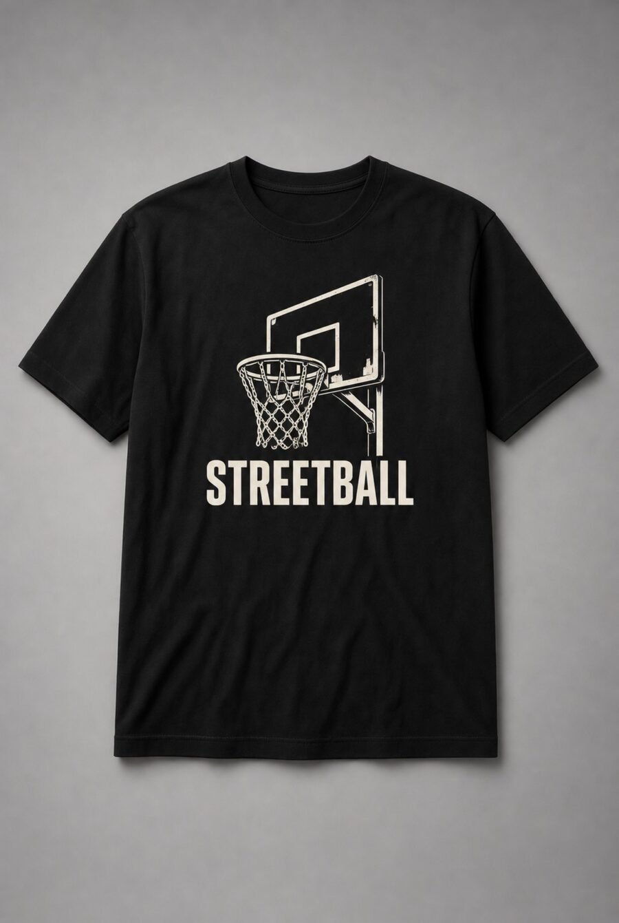 Streetball Chain Net Hoop Unisex T-Shirt - Black