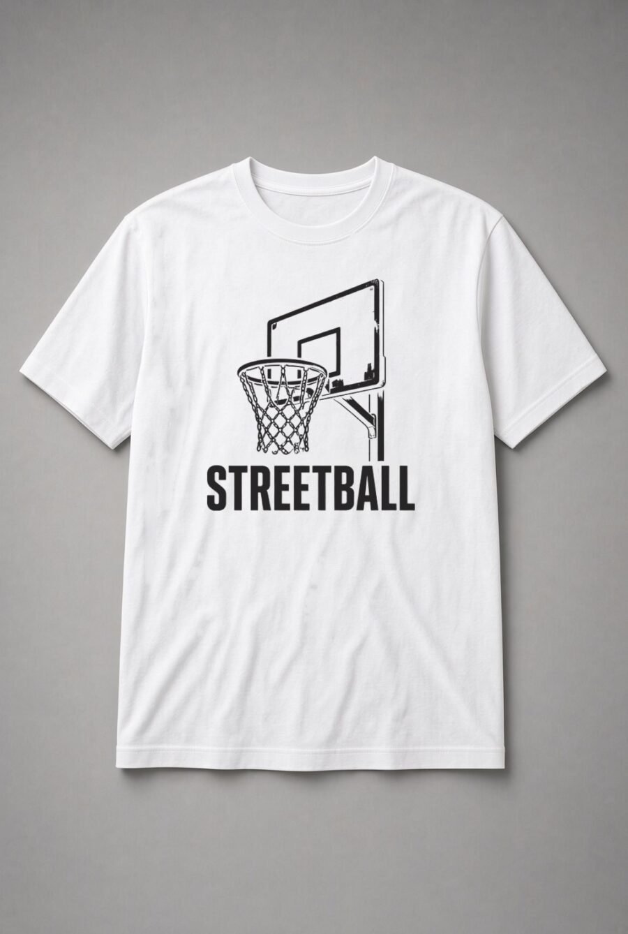 Streetball Chain Net Hoop Unisex T-Shirt - White